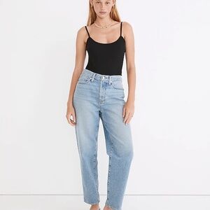 NWT Madewell Ribbed Cami Thong Bodysuit - Black